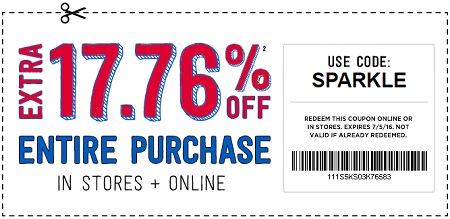 Coupon for: Crazy 8 4th of July Savings